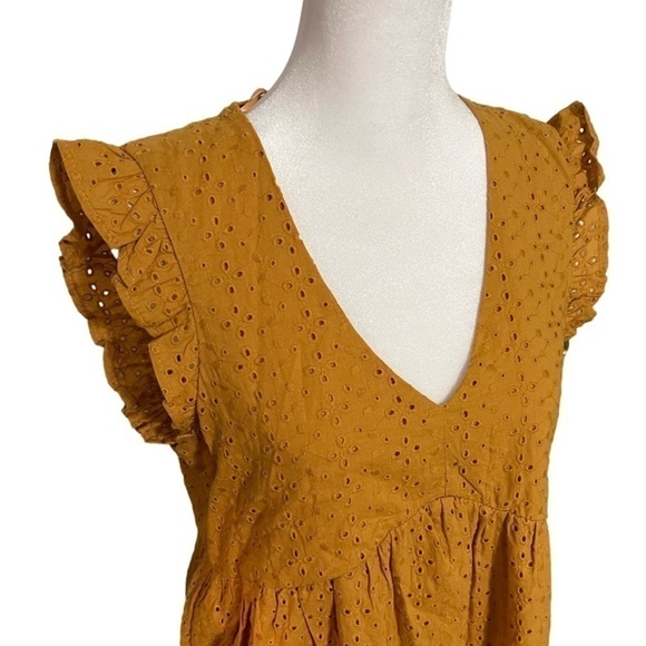 KNOX Rose Ruffle Short Sleeve Eyelet A-Line Dress (Sz XS) - Picture 2 of 12